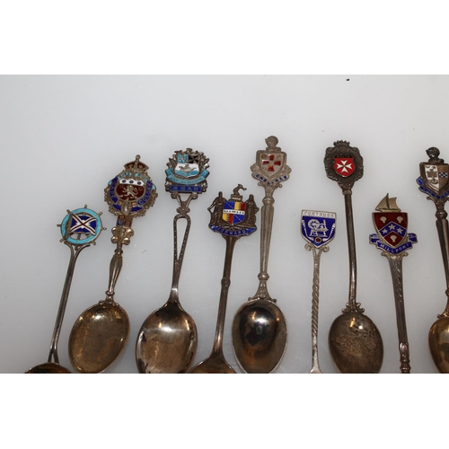 606 - Hallmarked and continental silver teaspoons, gross 199g.