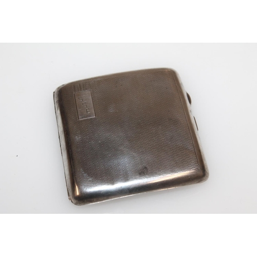 624 - Silver cigarette case by E J Trevitt & Sons Ltd, Birmingham 1941, 88g.