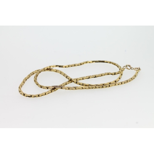 530 - 9ct gold box link necklace, 10.0g.