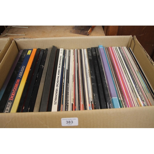 383 - Two boxes containing mainly classical records to include boxsets.