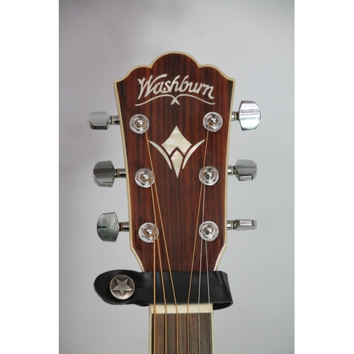 424 - Washburn WD10SCE NAT six string acoustic guitar, serial number CC120415897.