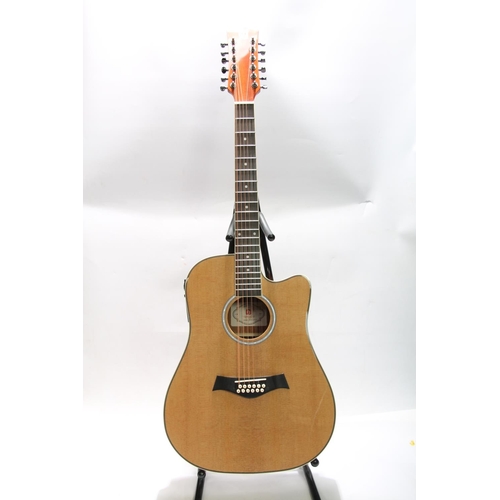 425 - Vangoa VA20CE NT12 six string acoustic guitar. 