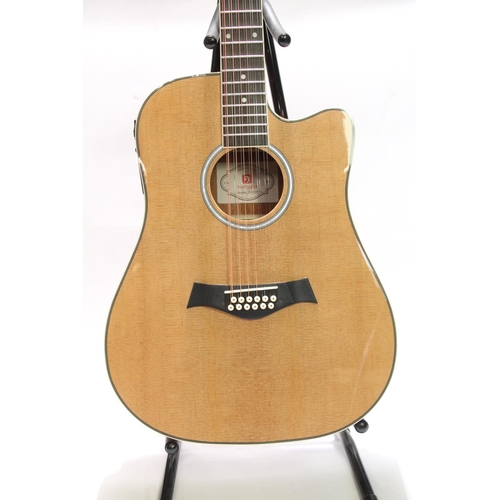 425 - Vangoa VA20CE NT12 six string acoustic guitar. 