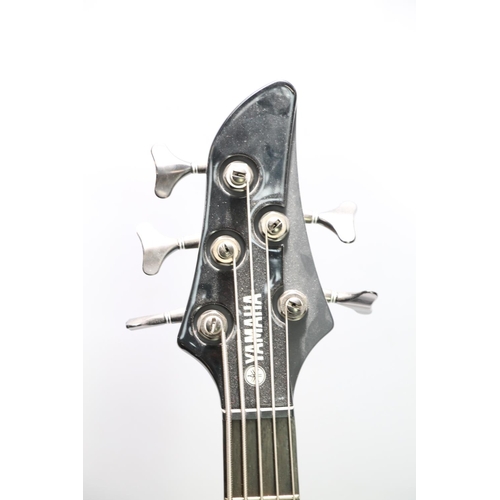 449 - Yamaha RBX375 five string electric bass guitar, serial number HQP0797Y, in guitar case.