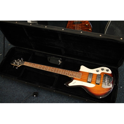 451 - Ibanez Jet King four string electric bass guitar, serial number J090254341, in Kinsman carrying case... 