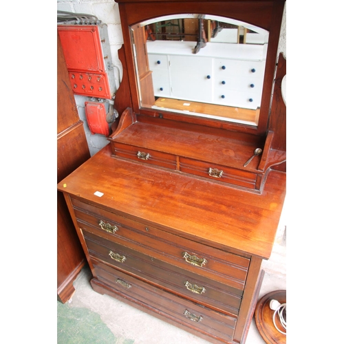 737 - Early 20th century dressing table, 156cm high.