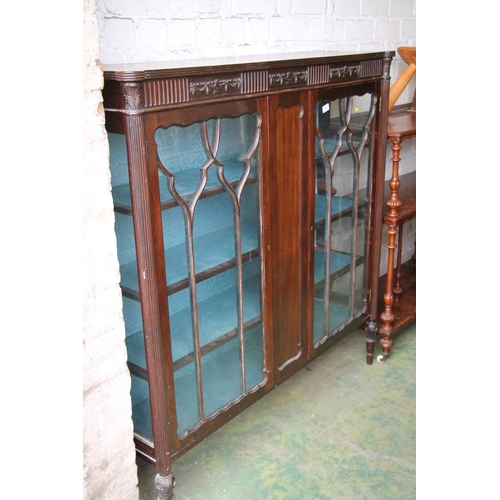 771 - Glazed display cabinet, 134cm high.