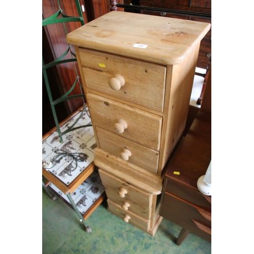 775 - Pair of pine bedside drawers.