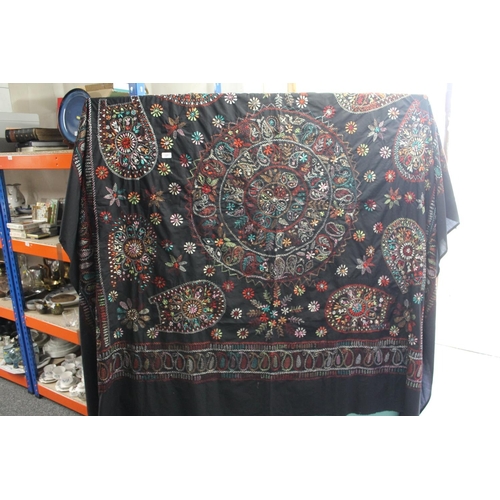 327 - Indian embroidered throw