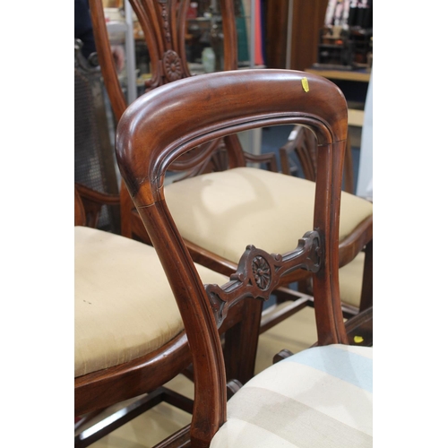 833 - Six Edwardian dining chairs and two others