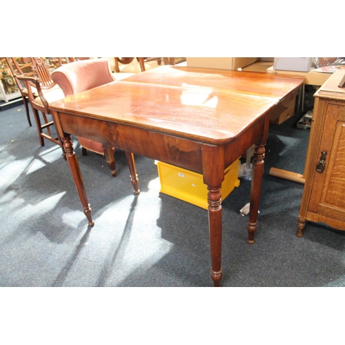 813 - Late Victorian mahogany card table.