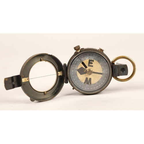 131 - Short & Mason military compass in leather case