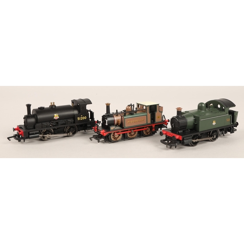 214 - Three boxed Hornby 00 Gauge model trains to include R 2483 LBSC 0-6-0 Terrier Class AIX 'Piccadilly ... 