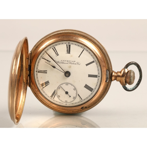 224 - American Waltham Watch co. gold plated pocket watch