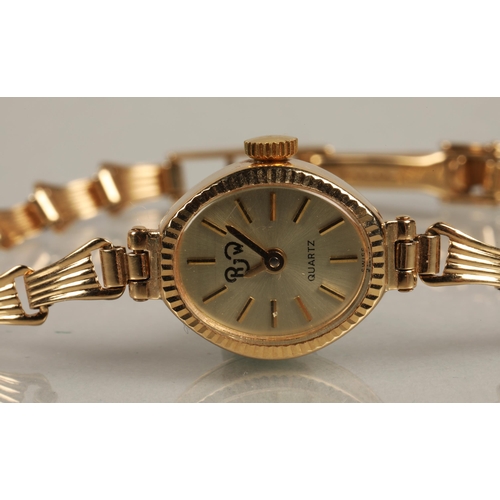 225 - RJW 9ct gold ladies wrist watch, 7.8g