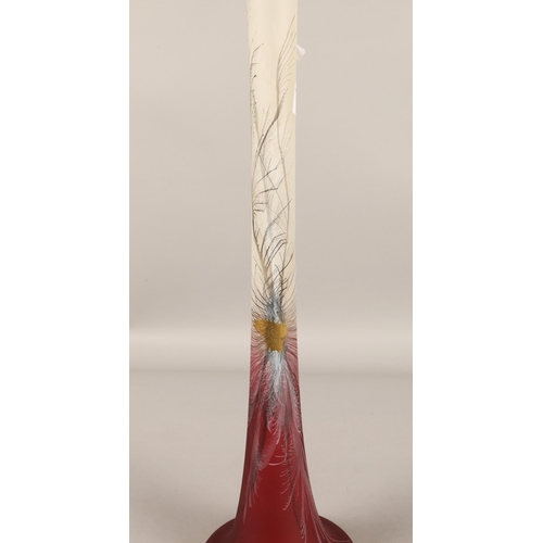 354 - Modern glass vase bottle vase of slender form. 62cm