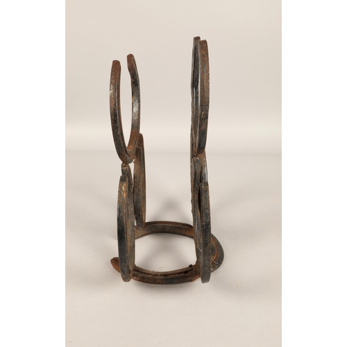 369 - Horseshoe wine rack