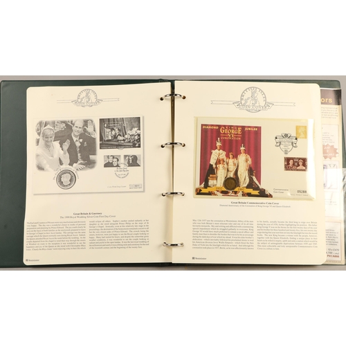 309 - Two albums containing first day covers and first day coin covers, 30 pages in total across both albu... 