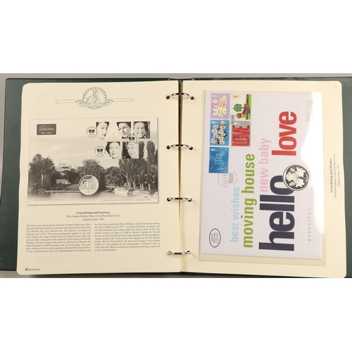 309 - Two albums containing first day covers and first day coin covers, 30 pages in total across both albu... 