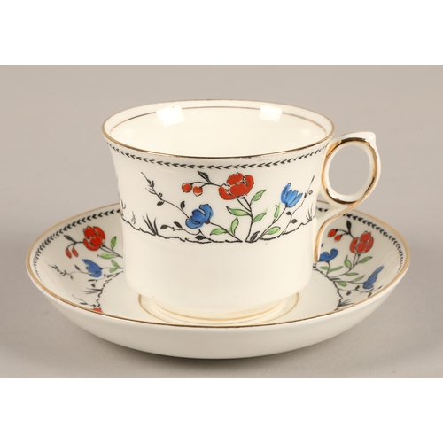 274 - Gladstone China hand painted part tea set