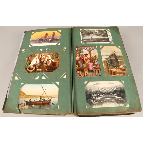 280 - Large postcard album containing approx. 1000 British and international postcards, dated 1907