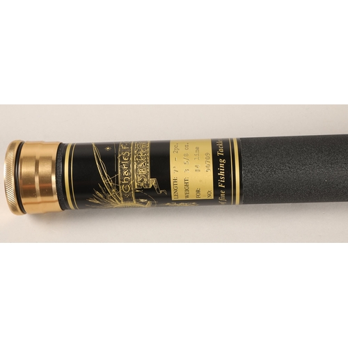 295 - Charles F. Orvis split-cane rod (no. 90709) in metal tube (as new)