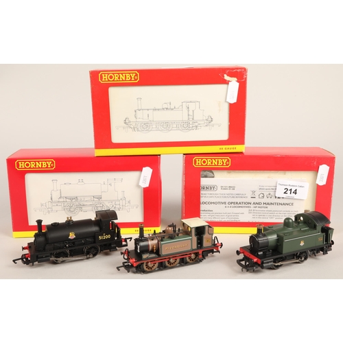 214 - Three boxed Hornby 00 Gauge model trains to include R 2483 LBSC 0-6-0 Terrier Class AIX 'Piccadilly ... 