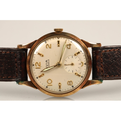 43 - Gents 9ct gold Avia wristwatch(Winder broken)