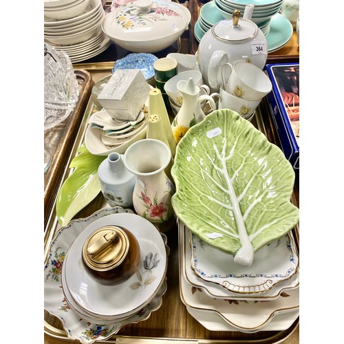 364 - Collection of decorative ceramics to include Carlton ware leaf dishes, part teaset etc