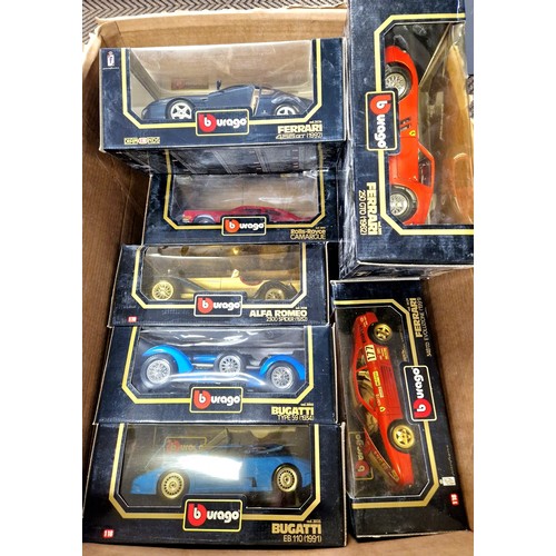 410 - Collection of boxed model vehicles to include Ferrari, Porsche, Maisto, Burago, James Bond etc