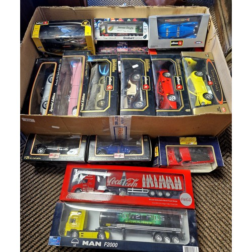 413 - Assorted boxed model vehicles Burago and others