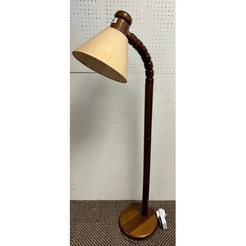 584 - Floor standing reading lamp, approx. 140cm high