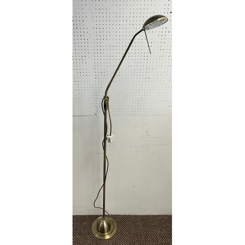 587 - Floor standing reading lamp, approx. 175cm high