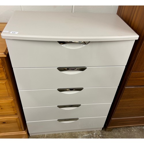 619 - Contemporary five-drawer chest, 109cm high