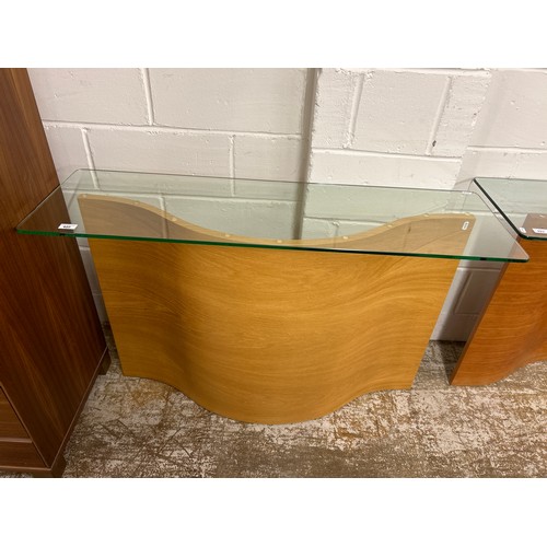 622 - Tom Schneider contemporary hall table, H 75cm, W 120cm, D 36cm