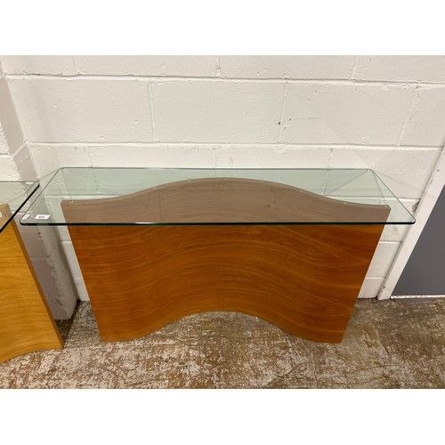 623 - Tom Schneider contemporary hall table, H 75cm, W 120cm, D 36cm