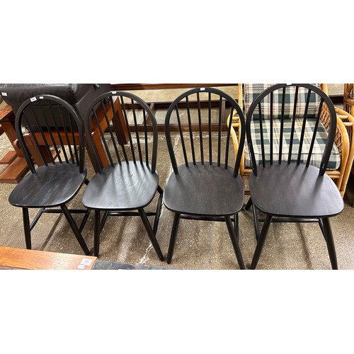 648 - Four IKEA Hajdeby Windsor-style dining chairs