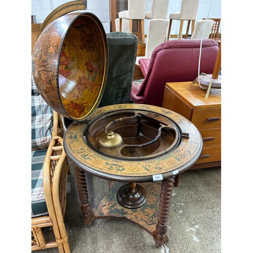 650 - Drinks globe cabinet, approx. 110cm high