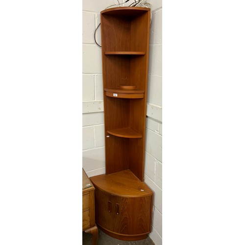 669 - G-Plan corner display unit, approx. 200cm high