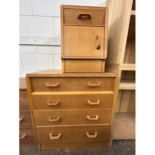 677 - G-Plan six drawer chest and bedside unit