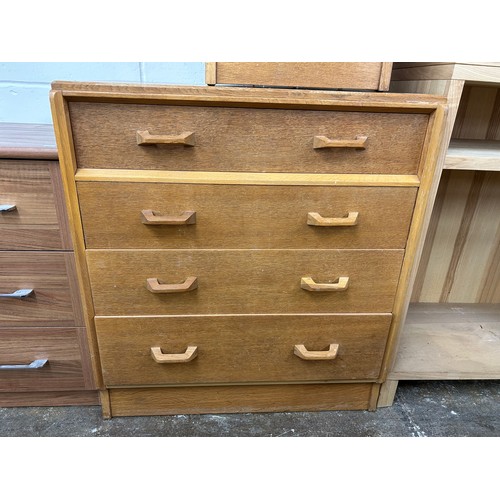 677 - G-Plan six drawer chest and bedside unit