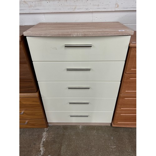 688 - Contemporary five-drawer chest, 108cm high