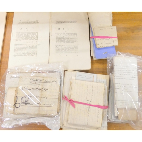 103 - Documents & Ephemera. A carton of mainly legal documents & related items, some Northumberlan... 