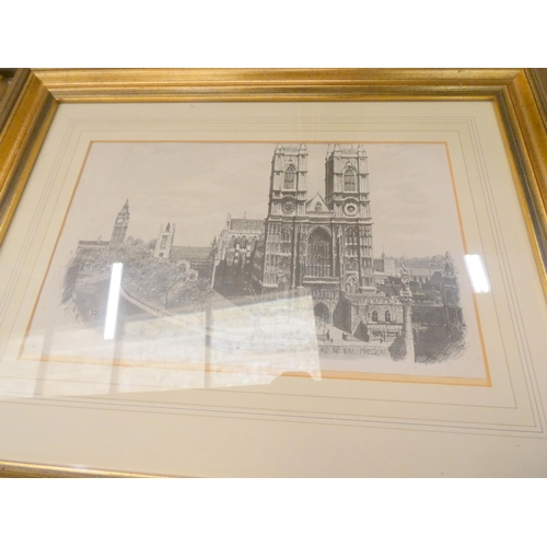 109 - Collection of gilt framed modern prints of London by Ron Marsden.