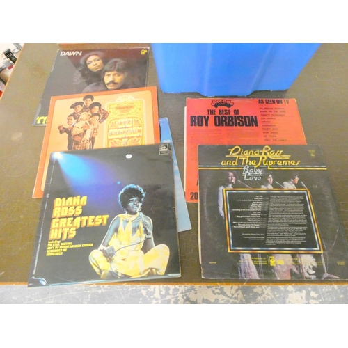 165 - Large box of LP's  to include Jacksons, Dian Ross, Roy Orbison etc.