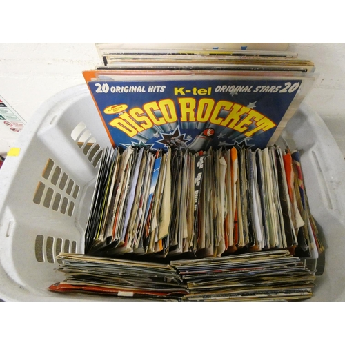 172 - Box of various single and LP records mainly 60's, 70's and 80's.