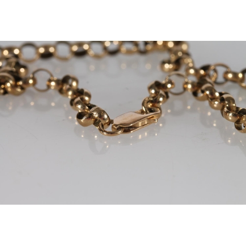 357 - 9ct gold Belcher chain necklace, 13.3g.