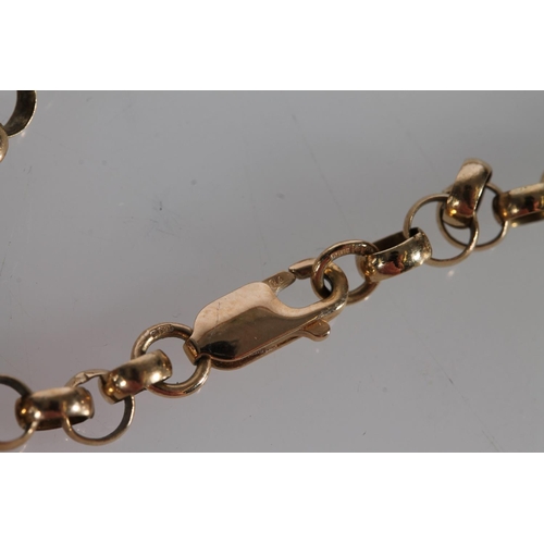 357 - 9ct gold Belcher chain necklace, 13.3g.