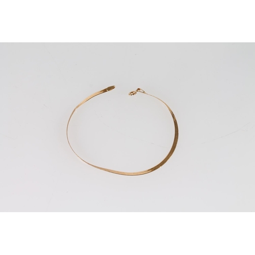 401 - Italian 18ct gold flat link bracelet, 1.7g