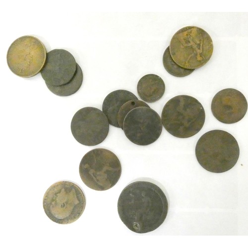 176 - Bag of English copper coinage.